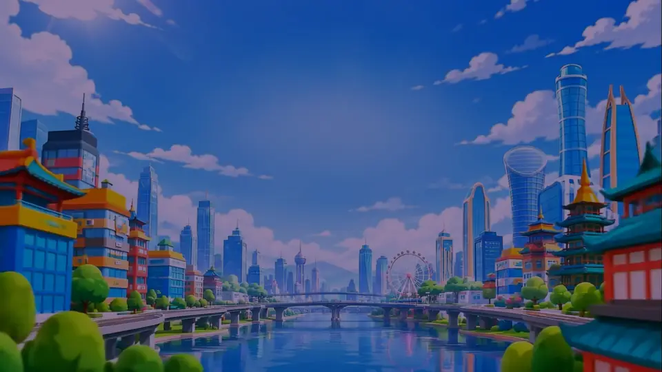 เมืองการ์ตูน Fandom City ริมแม่น้ำ