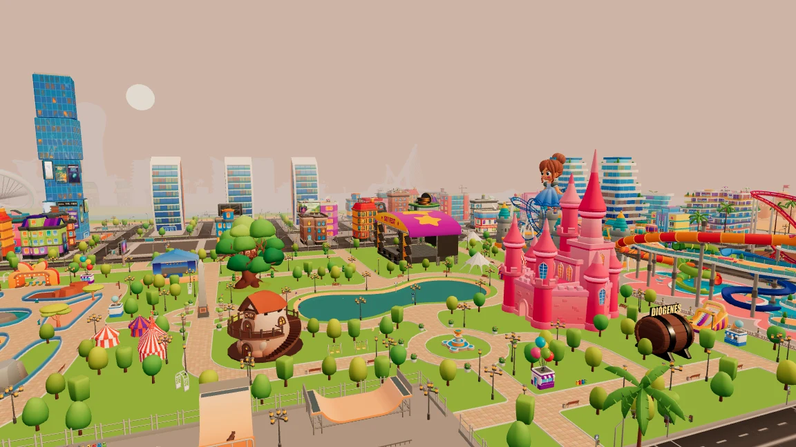พื้นที่สวนในเมืองจากไฟล์แผนที่เกม